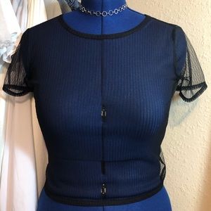 Kendal and Kylie black mesh top